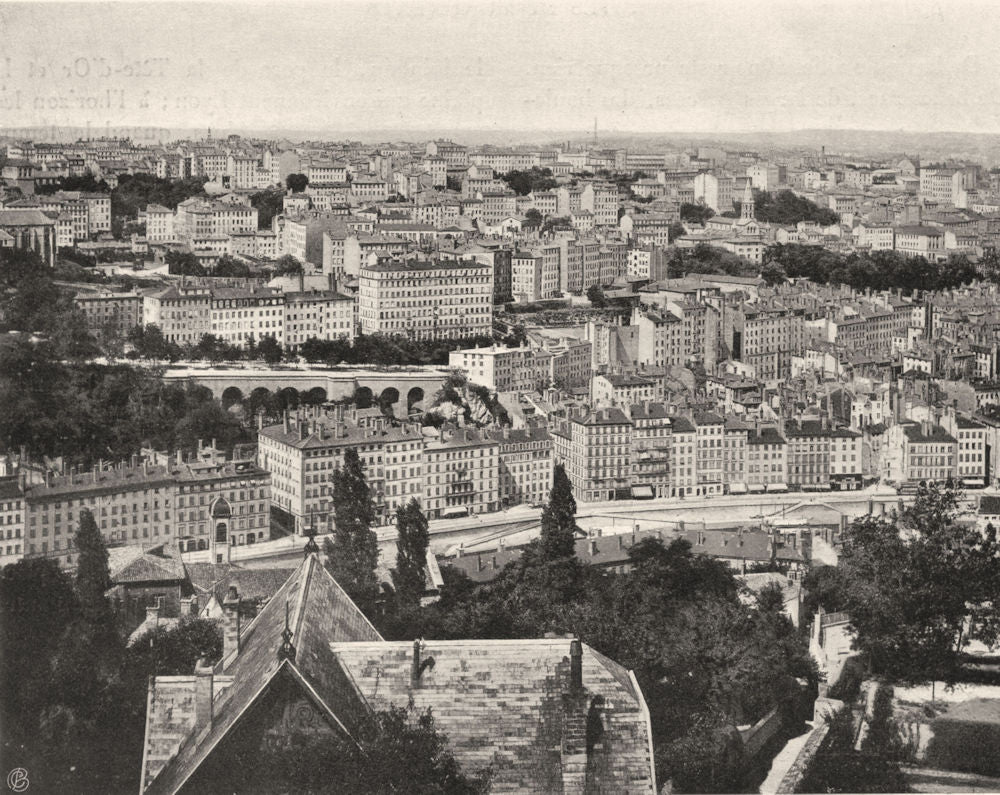 RHÔNE. Lyon- Vue générale price de la maison Gay 1903 old antique print